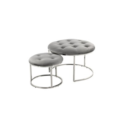 Tabourets gigognes en tissu (lot de 2) ARTE ESPINA