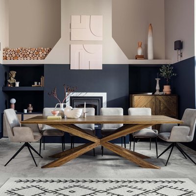 Table de repas 240 cm pied central style moderne MANHATTAN PIER IMPORT