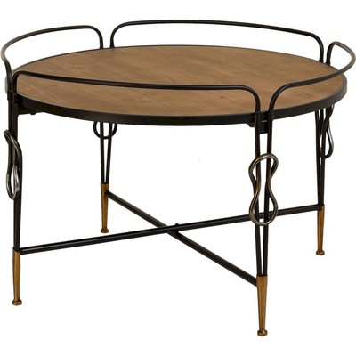 Table basse bois et métal  design industriel élégant RECOLLECTION