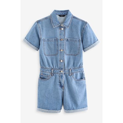 Combi-short en denim à manches courtes NEXT