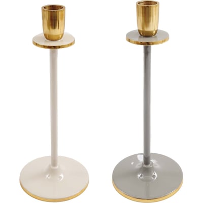 Bougeoir en aluminium 20 cm Tonal Irina (Lot de 2) JARDINDECO