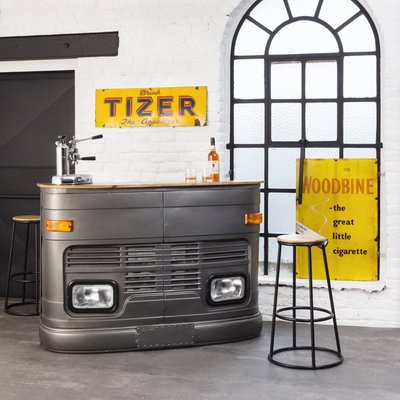 Bar camion en métal gris  TATA MADE IN MEUBLES 