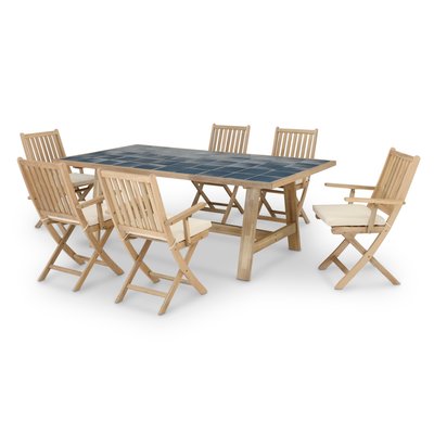 Salon de jardin, 6 chaises, BISBAL&JAVA LIGHT DEFORA HOME