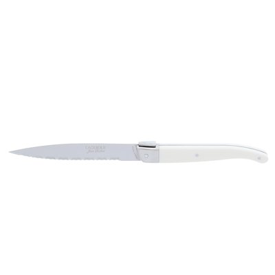 Couteau stand up blanc lame micro dentée 1.2 mm Laguiole (lot de 6) JEAN DUBOST