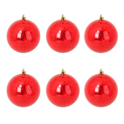 Set de 6 boules de noel effet craquele EDEN