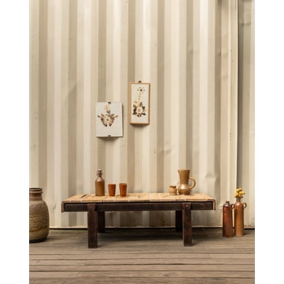 Table basse en céramique beige Donna N°1122 - Bon état DEBONGOUT