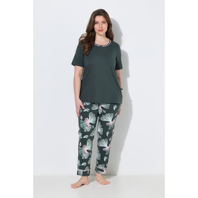 Pyjama motif feuilles de ginkgo ULLA POPKEN