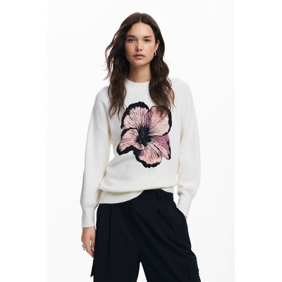 Pull à fleurs contrastées DESIGUAL