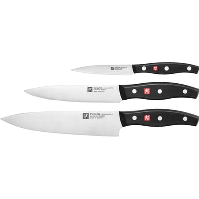 ZWILLING Signature Set de 3 couteaux office 10 cm, trancher 16 cm et chef 20 cm, acier inoxydable ZWILLING