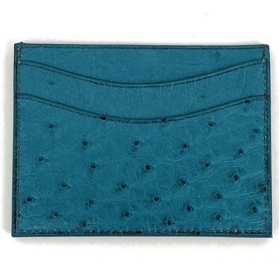 Porte-cartes en cuir d'autruche français OMB édition Haute-couture OH MY BAG