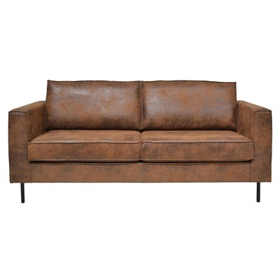 Canapé microfibre aspect cuir vieilli - PITTSBURGH CAMIF