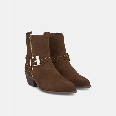 Bottines en cuir avec décoration de boucle ALMA EN PENA