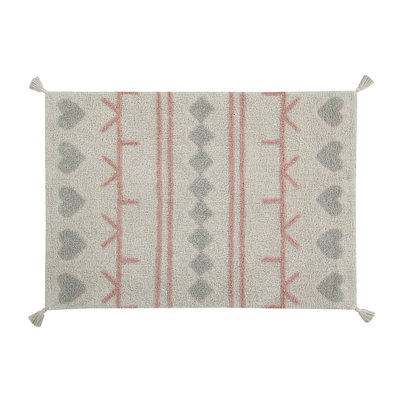 Tapis lavable en coton, BERBER HEARTS HAPPY DECOR KIDS