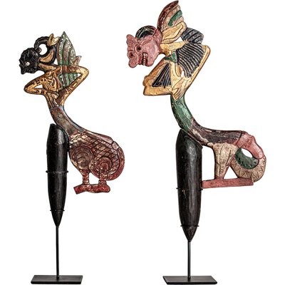 Sculptures en bois tropical (lot de 2) RECOLLECTION