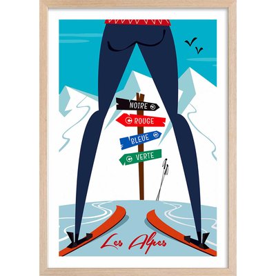 Poster retro piste noire…ou verte! HEXOA