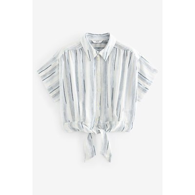 Chemise courte manches courtes rayée texturée NEXT