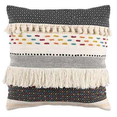 Coussin à franges tricoté à la main 50 x 50 cm Fringe ZAGO