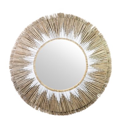 Miroir rond en jonc tressé TALIA HYDILE