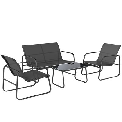 Ensemble de canapés de jardin Acier Gris OUTSUNNY