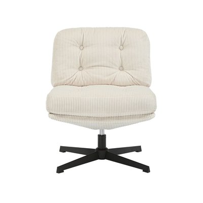 Fauteuil pivotant velours côtelé ZAGO
