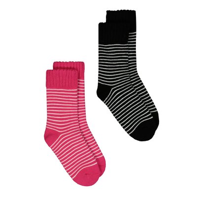 Chaussettes douillettes, lot de 2, rayures ULLA POPKEN