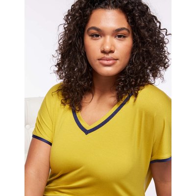 T-shirt en jersey de viscose à la coupe droite, longue sur les hanches FIORELLA RUBINO