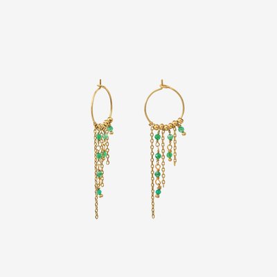 Boucles d'oreilles créoles dorées à l'or fin ROXANE CAROLINE NAJMAN