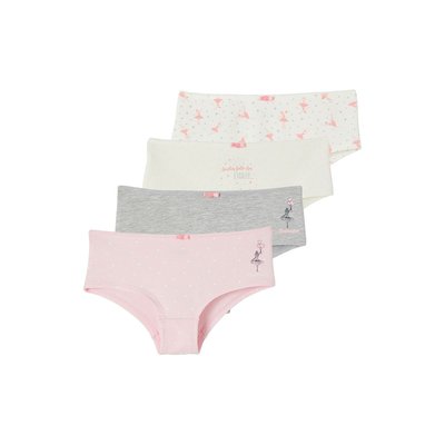 Lot de 4 shorties ballerine en coton bio VERTBAUDET