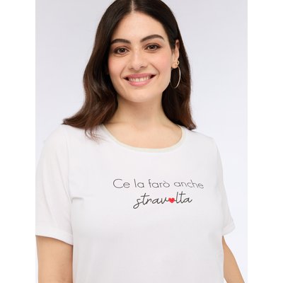 Encolure ronde et manches courtes FIORELLA RUBINO