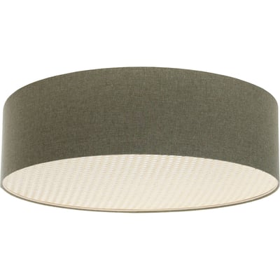 Plafonnier rond en tissu avec diffuseur rotin Boho Elegant BPS KONCEPT