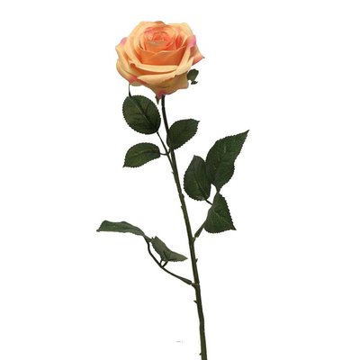 Rose factice Paris H64cm tête D9cm 12 feuille ARTIFICIELLES
