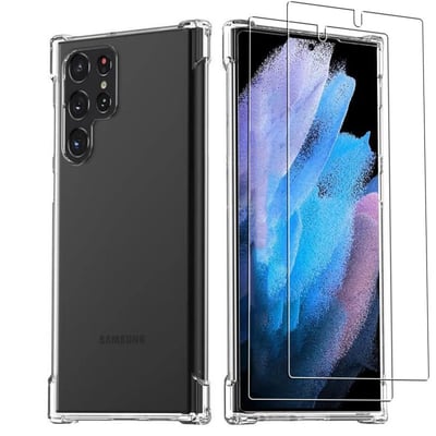 Coque Galaxy S23 Ultra antichoc + 2 vitres EVETANE