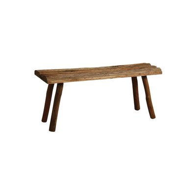Banc rustique en chêne teinté AUBRY GASPARD