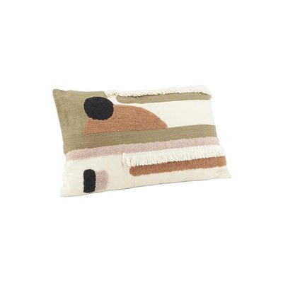 Coussin rectangulaire en coton motif abstrait AUBRY GASPARD