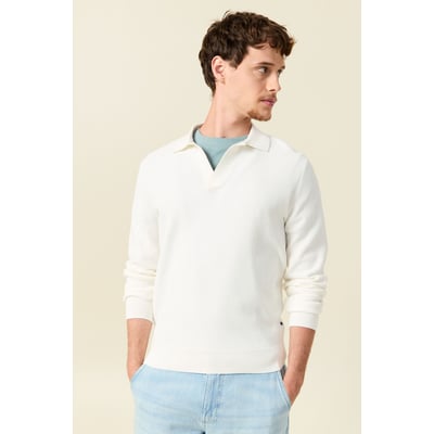 Pull droit col polo manches longues BONOBO