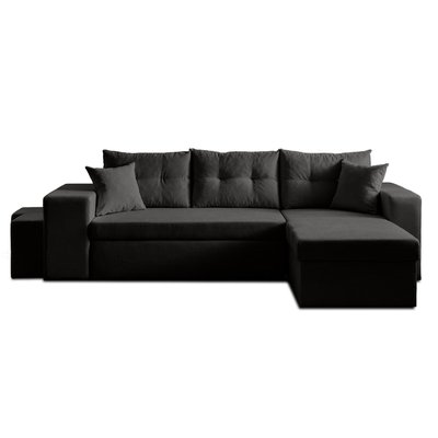 Canapé d'Angle Convertible en Velours côtelé 4 places - CALIFORNIA LISA DESIGN