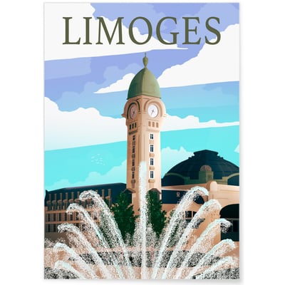 Affiche ville Limoges L'AFFICHERIE