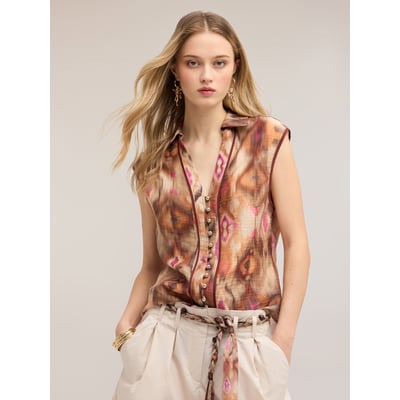 Chemise à imprimé ikat MOTIVI