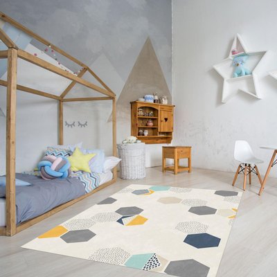 Tapis salon et chambre tissé motif géométrique LUMIN 8 UN AMOUR DE TAPIS