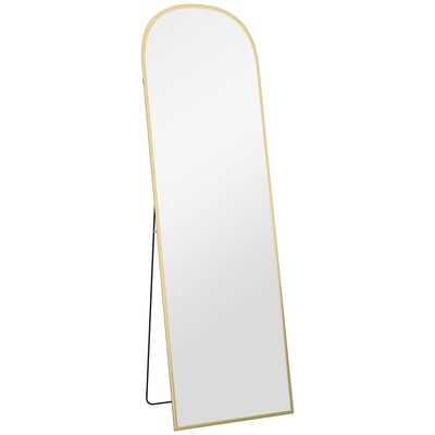 Miroir en pied Alliage d'aluminium Or HOMCOM