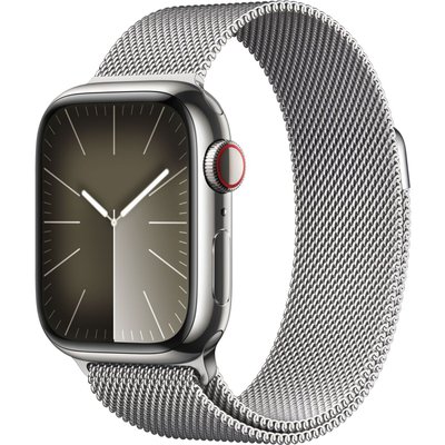 Montre connectée Serie 9 Cellular41mm Acier/Argent Milanais Argent Loop APPLE