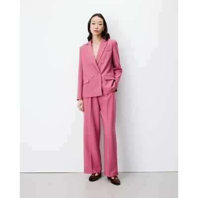 Blazer droit à boutonnage croisé noir Noix GRACE & MILA