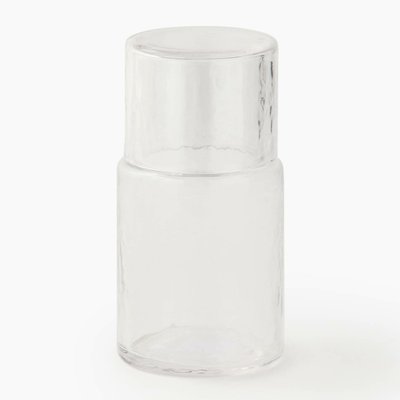 Lot de 4 - Carafe finition martelée, 72cl MONOPRIX