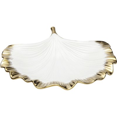 Coupe Feuille De Ginkgo Bordure Dorée KARE DESIGN