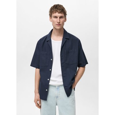 Chemise 100 % coton seersucker carreaux MANGO MAN