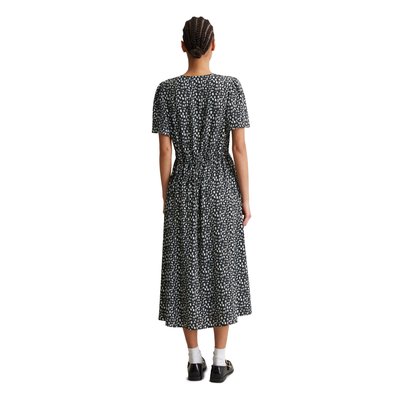 Robe à taille élastique flare en crêpe de viscose fluide MARC O’POLO DENIM