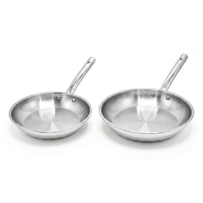 Lot de 2 poêles à frire en inox 20 cm et 28 cm Rhona FACKELMANN
