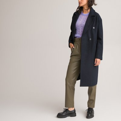 Manteau oversize bleu marine La Redoute