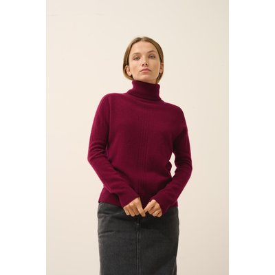 Pull Col Roulé Bordeaux Orianne JUST CASHMERE