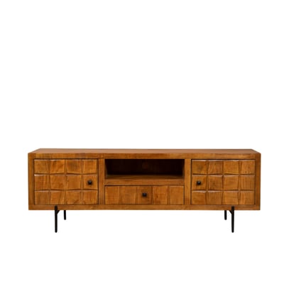 Meuble TV damier en bois UDA PIER IMPORT